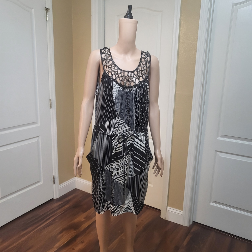 Bisou Bisou Monochrome Striped‎ Dress